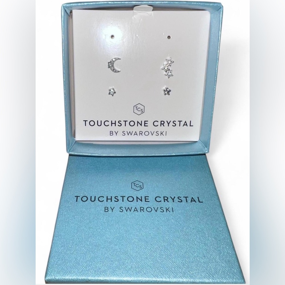 Touchstone Crystal By Swarovski Mismatched  Earring Studs